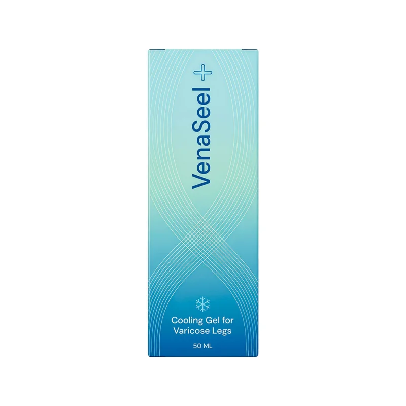 VenaSeel — estuche de cartón del gel para piernas